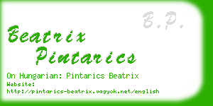 beatrix pintarics business card